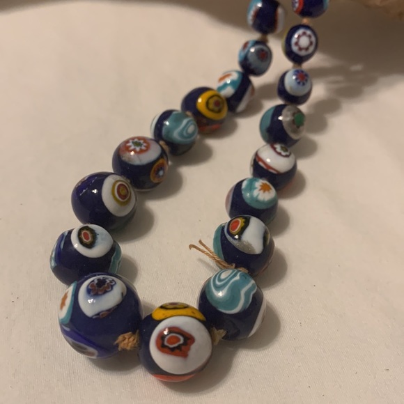 Hand Crafted Glass Beaded Necklace - Picture 2 of 7